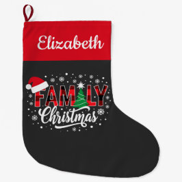 Calcetín Navideño Grande Family Christmas