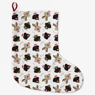 Calcetín Navideño Grande Felices Pawlidays Labrador Recuperar Perros