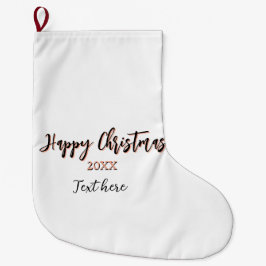 Calcetín Navideño Grande Feliz Navidad a los detalles del año negro holi