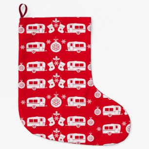 Calcetín Navideño Grande Feliz Navidad Campamento Caravana