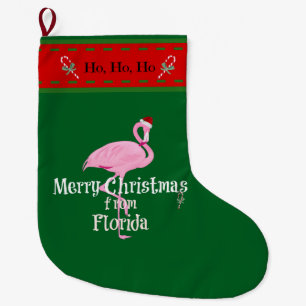 Calcetín Navideño Grande "Feliz Navidad desde Florida"
