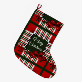 Calcetín Navideño Grande Feliz Navidad personalizada