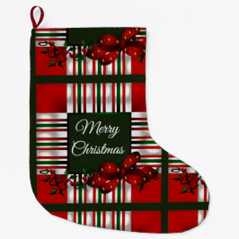 Calcetín Navideño Grande Feliz Navidad personalizada