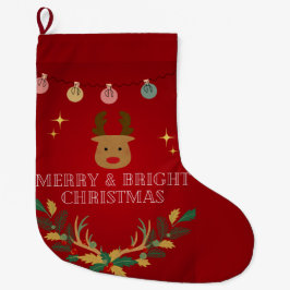 Calcetín Navideño Grande Festividad de Navidades elegantes