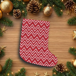 Calcetín Navideño Grande Festividad del invierno rojo blanco