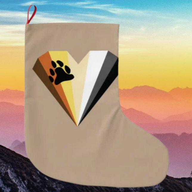 Calcetín Navideño Grande Festividad del Orgullo del Oso (Subido por el creador)