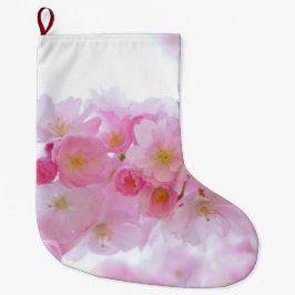 Calcetín Navideño Grande Florecimiento del Árbol de cerezo japonés