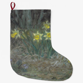 Calcetín Navideño Grande Flores y violetas de Narciso (por Millet)