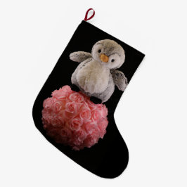 Calcetín Navideño Grande Frenchie la media del pingüino