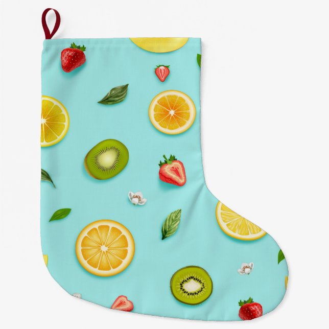 Calcetín Navideño Grande Fruta mixta (Anverso)