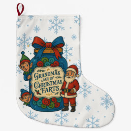 Calcetín Navideño Grande Funny Grandma’s Jar of Christmas Farts