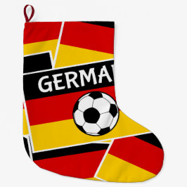 Calcetín Navideño Grande Fútbol Bandera de Alemania