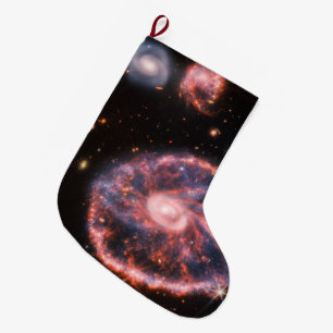 Calcetín Navideño Grande Galaxia de volantes, telescopio espacial James Web
