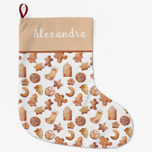 Calcetín Navideño Grande Galletas de Navidad acogedoras