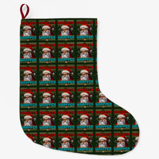 Calcetín Navideño Grande Gangster Wrapper Christmas Stocking