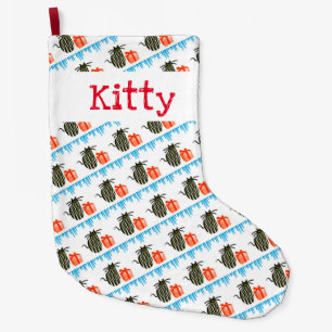 Calcetín Navideño Grande Gatitos de Navidad y regalos