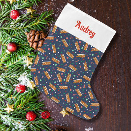 Calcetín Navideño Grande Gingerbread RV Clase C Camper Personalizado