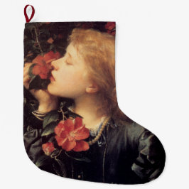 Calcetín Navideño Grande Girl Choosing a Beautiful Flower (by G.F. Watts)