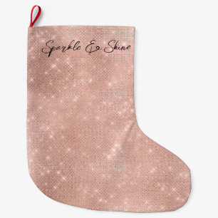 Calcetín Navideño Grande Glam Rubor Pink Sparkle