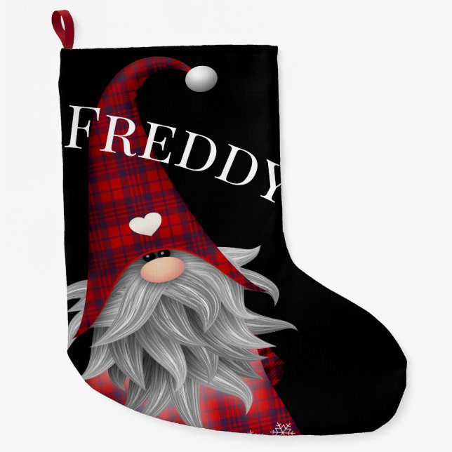 Calcetín Navideño Grande Gnome Navidades Stocking (Anverso)