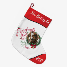 Calcetín Navideño Grande GOAT | Navidades Desean Beber Besa De Cabra