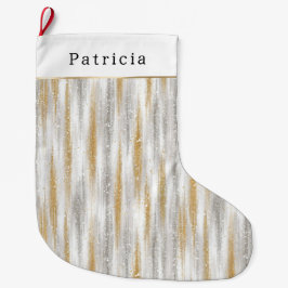 Calcetín Navideño Grande Gold Silver Christmas Celebration