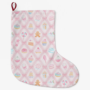 Calcetín Navideño Grande Golosinas Dulces de Fiesta