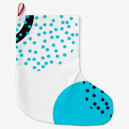 Calcetín Navideño Grande Gráfico circular urbano moderno, simple, moderno