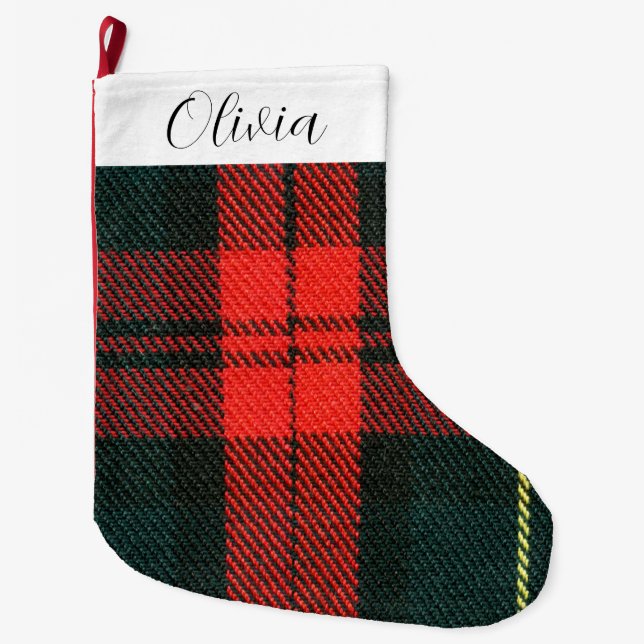 Calcetín Navideño Grande Green and Red  (Anverso)