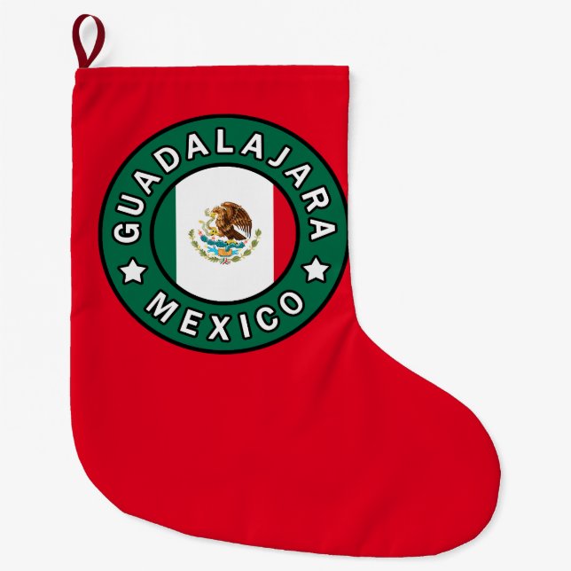 Calcetín Navideño Grande Guadalajara México (Anverso)