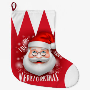Calcetín Navideño Grande Ha Ha Ha Merry Navidad Grandes Navidades Estaciona