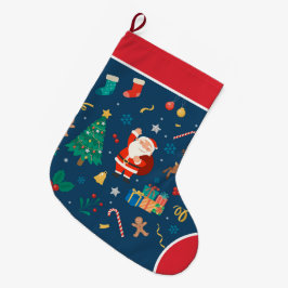 Calcetín Navideño Grande Ha Ha Ha Merry Navidad Grandes Navidades Estaciona