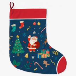 Calcetín Navideño Grande Ha Ha Ha Merry Navidad Grandes Navidades Estaciona