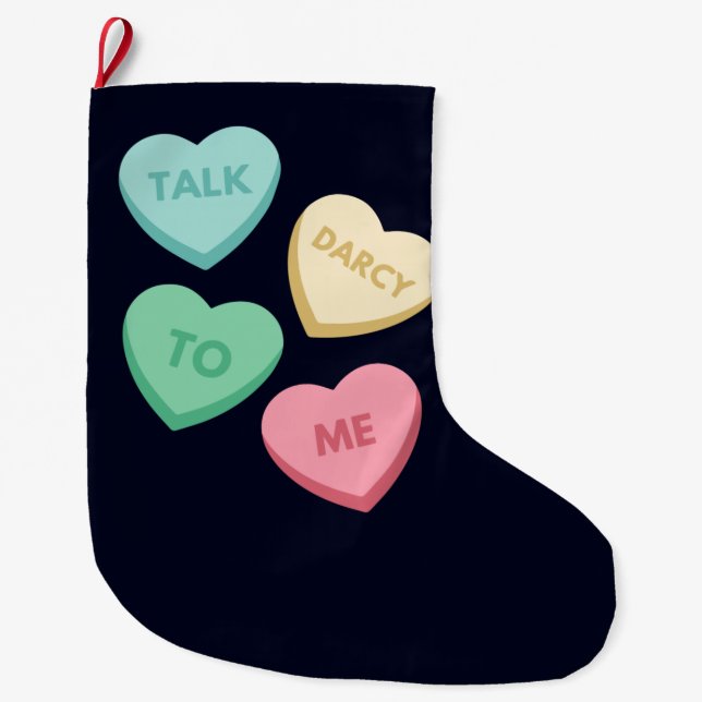Calcetín Navideño Grande Hable Darcy Conmigo III (Anverso)