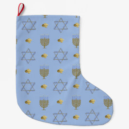 Calcetín Navideño Grande Hanukkah Stocking