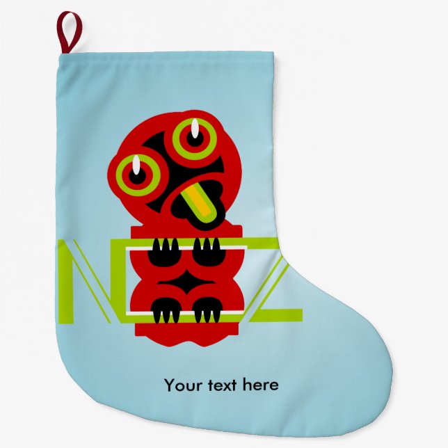 Calcetín Navideño Grande Hei Tiki (Anverso)