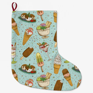 Calcetín Navideño Grande Helado