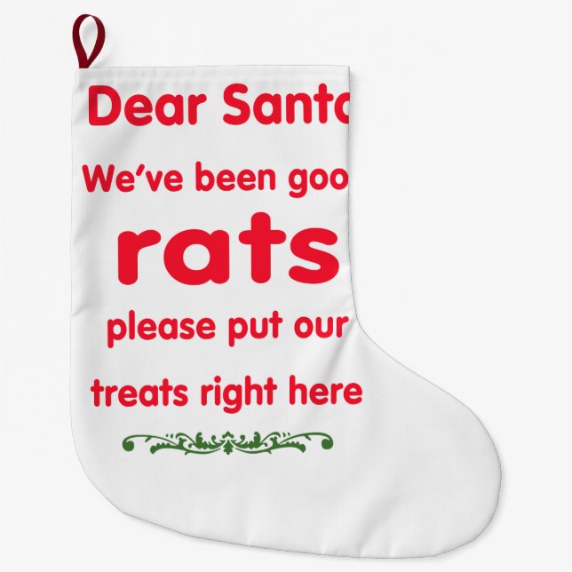 Calcetín Navideño Grande hemos sido buenas ratas (Anverso)