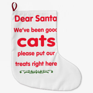 Calcetín Navideño Grande Hemos sido buenos gatos