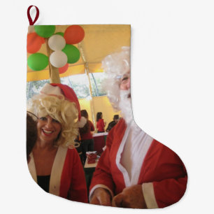 Calcetín Navideño Grande Hermoso Bonito Padre Navidad último adorable
