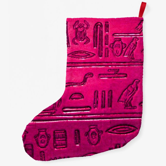Calcetín Navideño Grande Hieroglyphs_2014_1052 (Reverso)