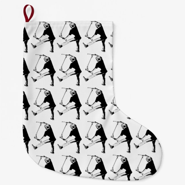 Calcetín Navideño Grande High Flating Scooter Boy - Stunt Scooter (Anverso)