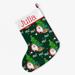 Calcetín Navideño Grande Ho Ho Ho Santa