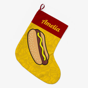 Calcetín Navideño Grande Hotdog