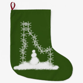 Calcetín Navideño Grande Idaho Snowflake