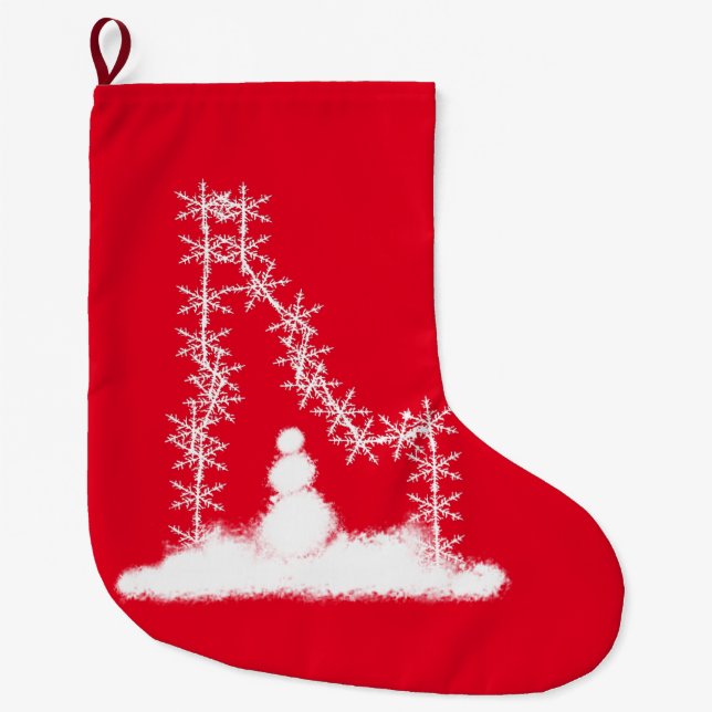 Calcetín Navideño Grande Idaho Snowflake Grandes Navidades (Anverso)