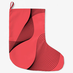 Calcetín Navideño Grande Ilustracion moderno, elegante, moderno y ondulado