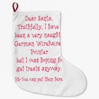 Calcetín Navideño Grande Indicador Wirehaired alemán travieso
