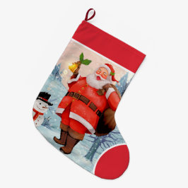 Calcetín Navideño Grande Ja Ja Feliz Navidad Gran Media de Navidad