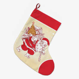 Calcetín Navideño Grande Ja Ja Feliz Navidad Gran Media de Navidad